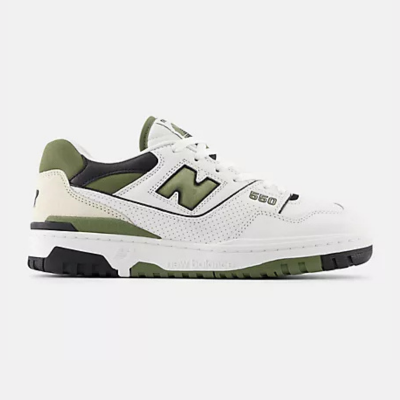 New Balance 550 - White/Dark Olive